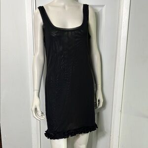 {BNWT} Simon Chang Black Sheer Lightly Lined Chemise. Elegant Lounge Wear.